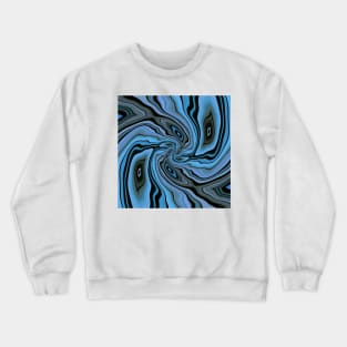 shades of turquoise blue spiral in square format Crewneck Sweatshirt